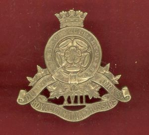 17th Duke of York's Royal Canadian Hussars WW2 OR's cap …