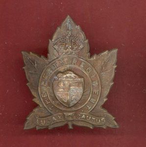 Canadian The Perth Regiment cap badge