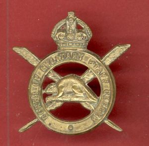 Canadian Corps of Military Staff Clerks WW1 CEF cap badge