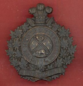 Canadian Militia 14th Bn. (Princess of Wales Own Rifles) glengarry …