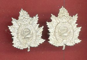 Canadian Queen's Own Rifles of Canada collar badges