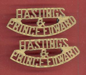 Canadian HASTINGS & PRINCE EDWARD shoulder titles