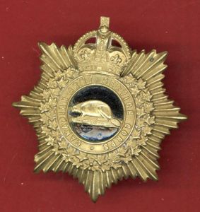 Canadian Militia Army Service Corps Officers helmet plate