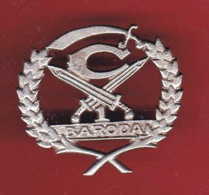 Indian Army Baroda First Cavalry head-dress badge
