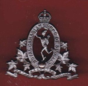 Royal Canadian Corps of Signals Officer's OSD cap badge
