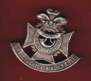 South African PWO Cape Peninsula Rifles cap badge