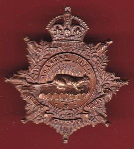 Canadian Militia 30th British Columbia Horse cap badge