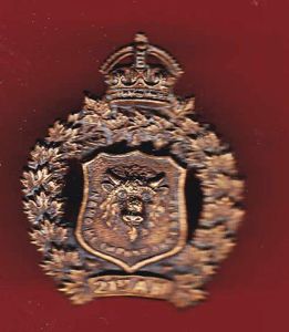 Canadian Militia 21st Alberta Hussars Cap Badge