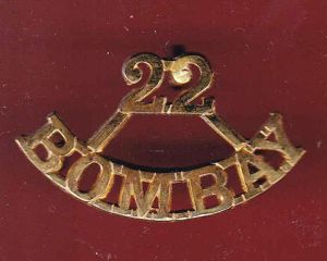 Indian Army 22 / BOMBAY Officer's pre 1903 shoulder title.