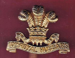 10th Royal Hussars Indian made OR's cap badge