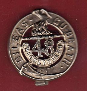 Canadian Militia 48th Highlanders glengarry badge