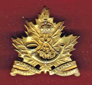 Canadian R.H.L.I. Wentworth Regiment WW2 cap badge