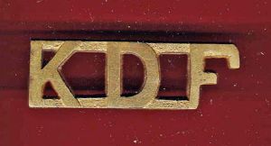 K.D.F. The Kenya Defence Force WW2 shoulder title