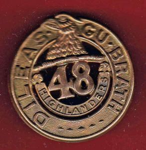 Canadian 48th Highlanders of Canada glengarry badge
