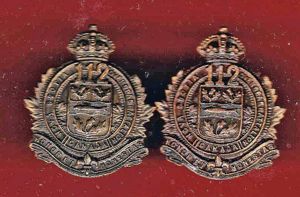 Canadian 112th Windsor Nova Scotia Bn. WW1 CEF collar badges