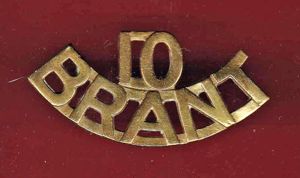 Canadian 10 / BRANT 10th Brant Dragoons shoulder title