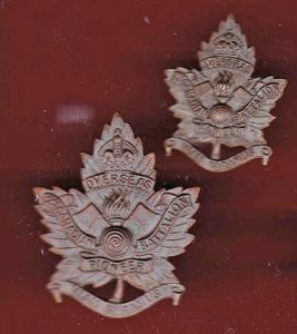 Canadian 2nd Pioneer Battalion WW1 CEF cap & collar badge