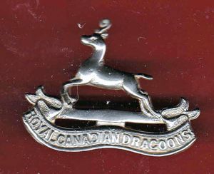 Royal Canadian Dragoons Officer's cap badge