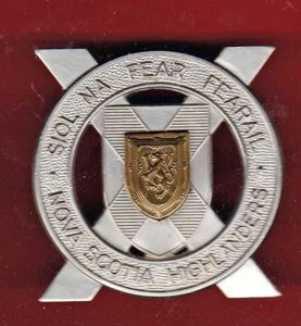 Canadian Nova Scotia Highlanders glengarry badge