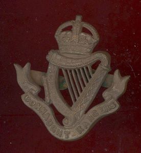 Irish The Connaught Rangers WW1 Officer's OSD cap badge