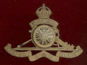 South African Natal Field Artillery slouch hat badge