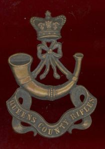 Irish Militia Queens County Rifles Victorian glengarry badge