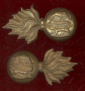 Royal Dublin Fusiliers Victorian collar badges