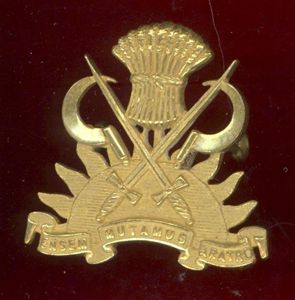 Indian Army Military Farms Department Officer's dress cap badge