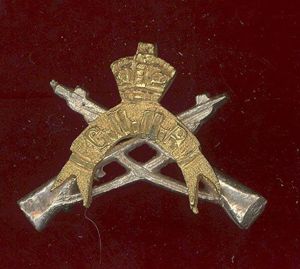 Indian Army Chota Nagpur Mounted Rifles Officer's cap badge