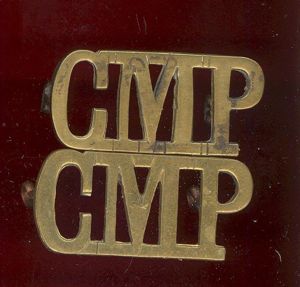C.M.P. Corps of Military Police shoulder titles