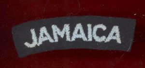 JAMAICA Jamaica Forces cloth shoulder title