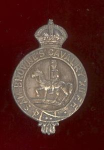 Indian Army Sam Browne's Cavalry head-dress badge