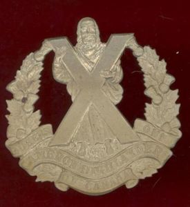 Canadian Queen's Own Cameron Highlanders of Canada glengarry badge