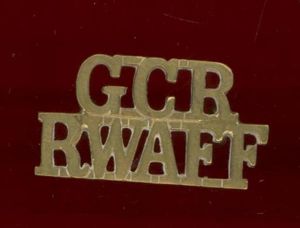 GCR/ RWAFF Officer's shoulder title