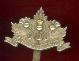 Canadian Stormont, Dundas & Glengarry Hldrs glengarry badge