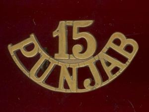 Indian Army 15th Punjab Regiment shoulder title