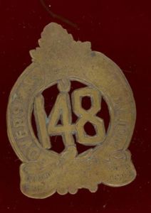 Canadian 148th Montreal Bn. WW1 CEF cap badge