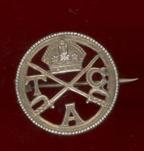 T.C.A. King's Crown lapel badge