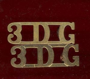 3-DG WW1 3rd Dragoon Guards shoulder titles
