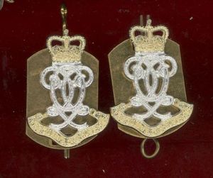 Queen's Own Hussars staybright collar badges