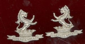 7th Princess Royal Dragoon Guards Victorian OR's collar badges