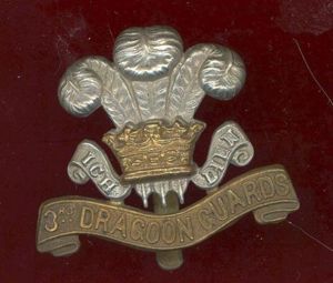 3rd PWO Dragoon Guards WW1 OR's round top 3 cap …