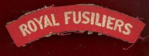 Royal Fusiliers City of London Regt. WW2 cloth shoulder title