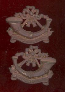 King's Shropshire Light Infantry Victorian OR's collar badges