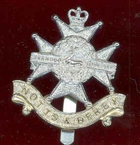Sherwood Foresters (Notts & Derby) staybright cap badge