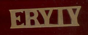 E.R.Y.I.Y. East Riding of Yorkshire Imperial Yeomanry shoulder title