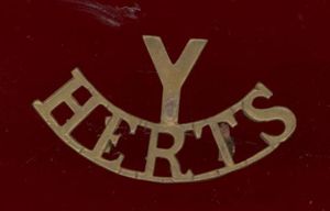 Y / HERTS Hertfordshire Yeomanry shoulder title