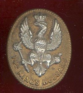 14th King's Hussars Victorian OR's cap badge
