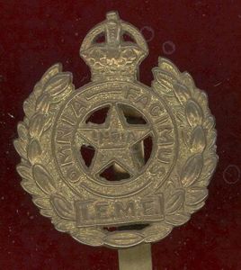Indian Army; Indian Electrical & Mechcanical Engineers WW2 cap badge