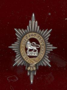 The Worcestershire Regiment Officer's silver cap badge